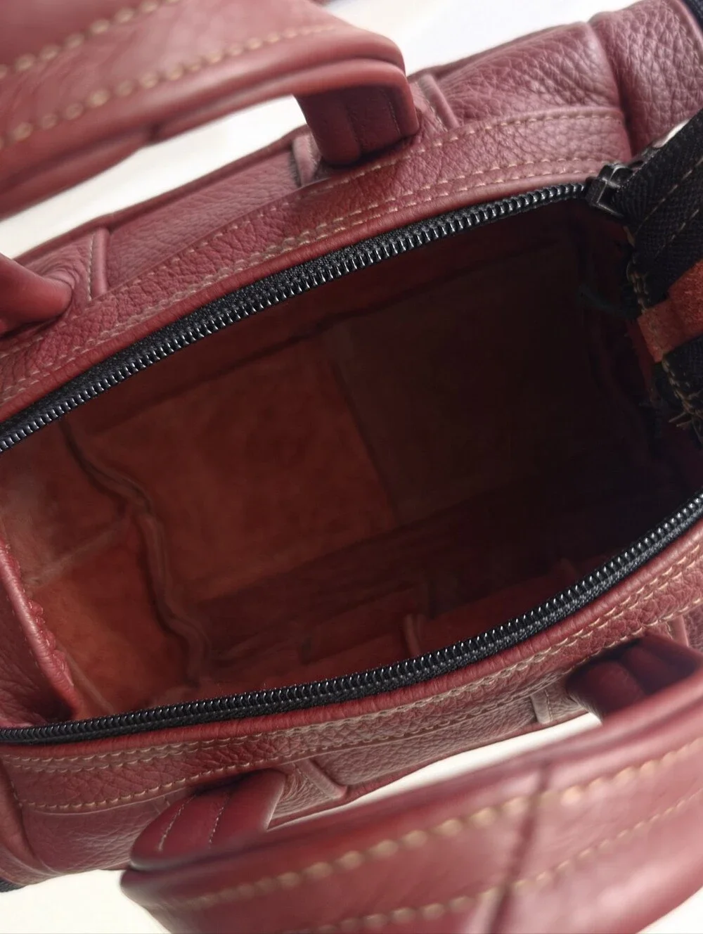 Handmade Artisan Leather Duffel Crossbody Bag